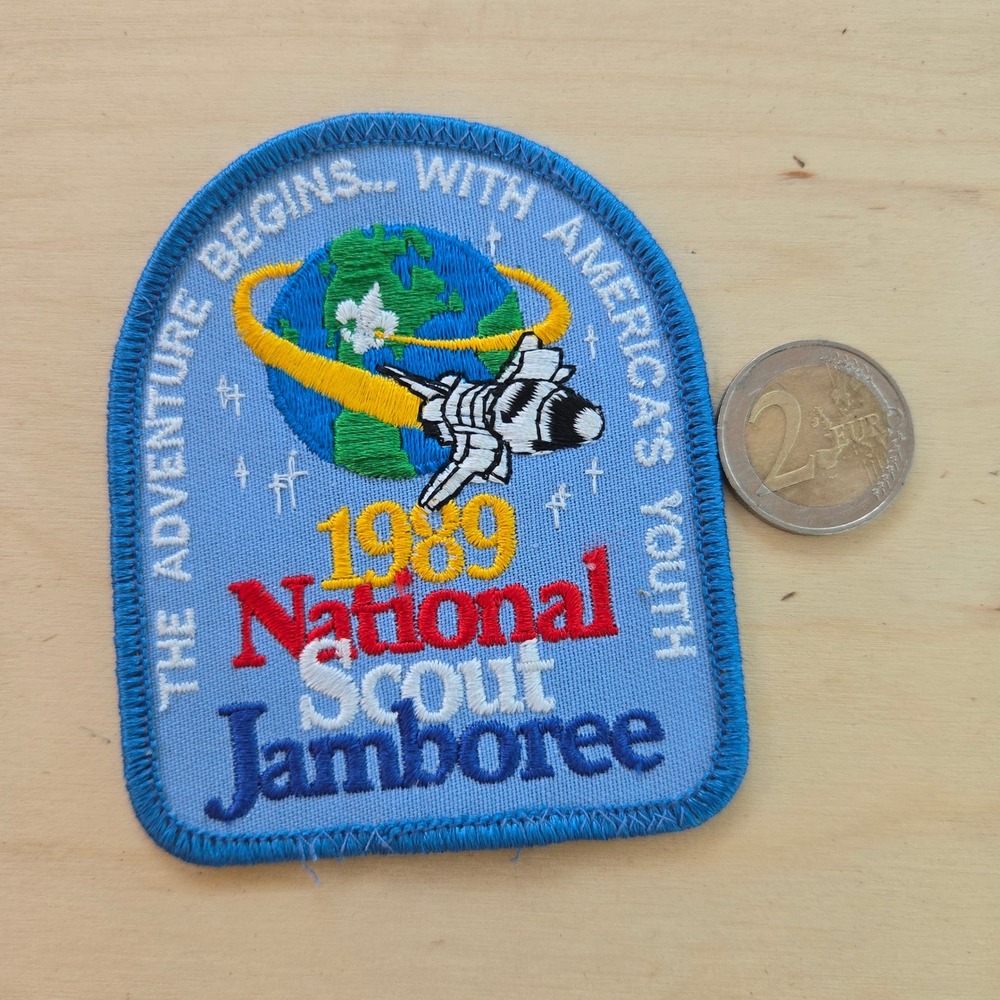 VTG BSA 1989 National Scout Jamboree Patch 1989 Blue Boy Scouts Of America Patch